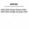 Tor Front Inner Steering Tie Rod End For Dodge Dakota Durango 4WD TOR-EV432